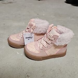 Nwt OshKosh B'gosh Light Pink Quilted Kids Boots